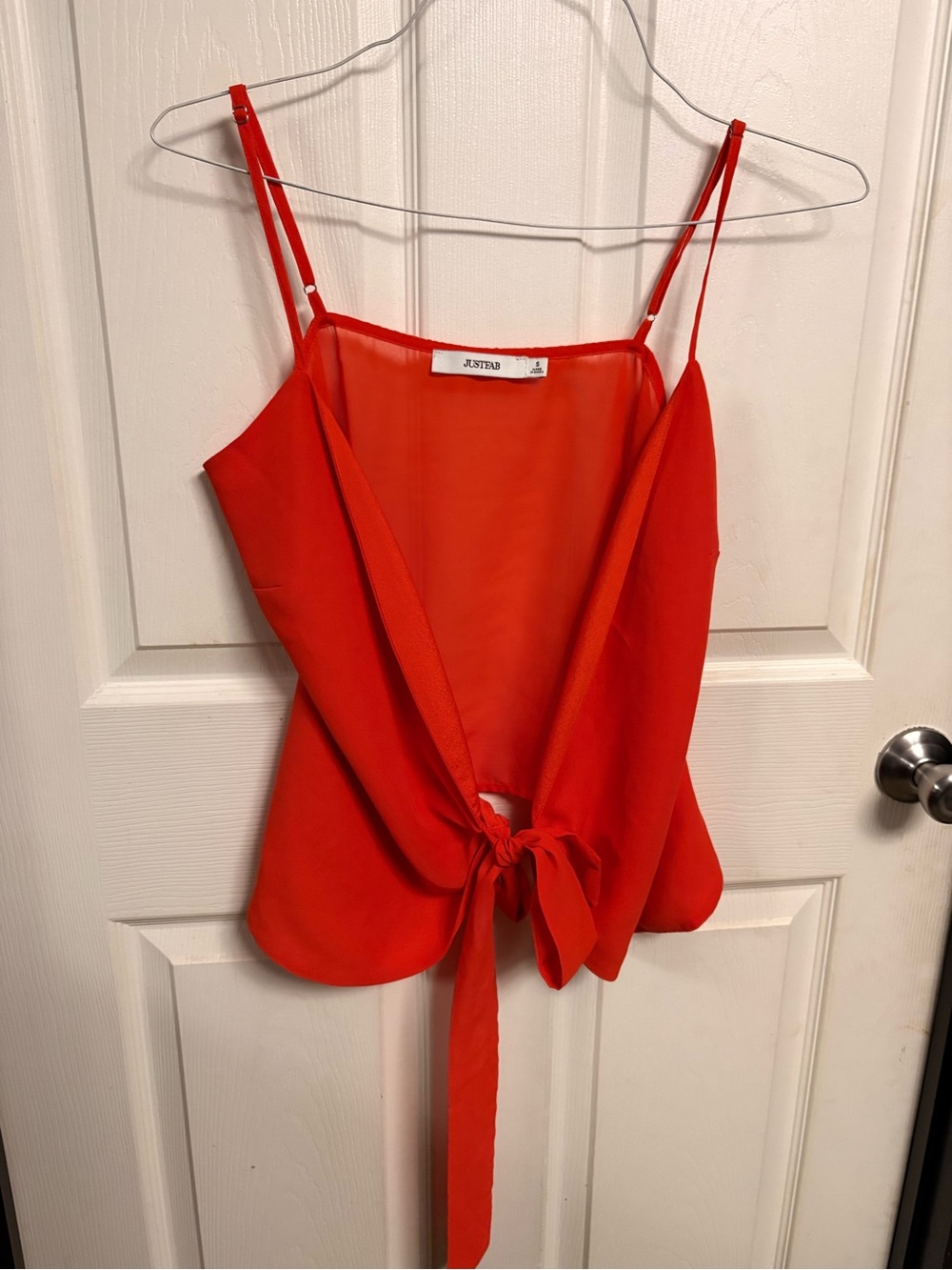 Kut from the Kloth Bright Red Tie-Front Camisole